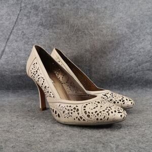 Alfani Shoes Womens 7 Pumps Laser Cut Heels Slip On Fashion Classic Going Out